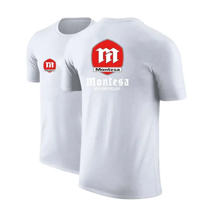 2025 nouveaux hommes Montesa moto impression mode classique confortable décontracté coton T-Shirt été haute rue col rond manches courtes