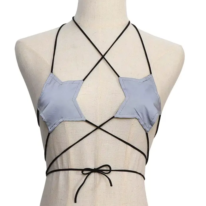 Dames haut sexy bustier hauts étoile soutien-gorge dos nu discothèque