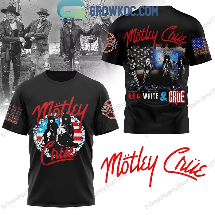 Metal Rock Band Motley Crue Tour impression 3d T-shirt hommes femmes mode Hip Hop décontracté à manc