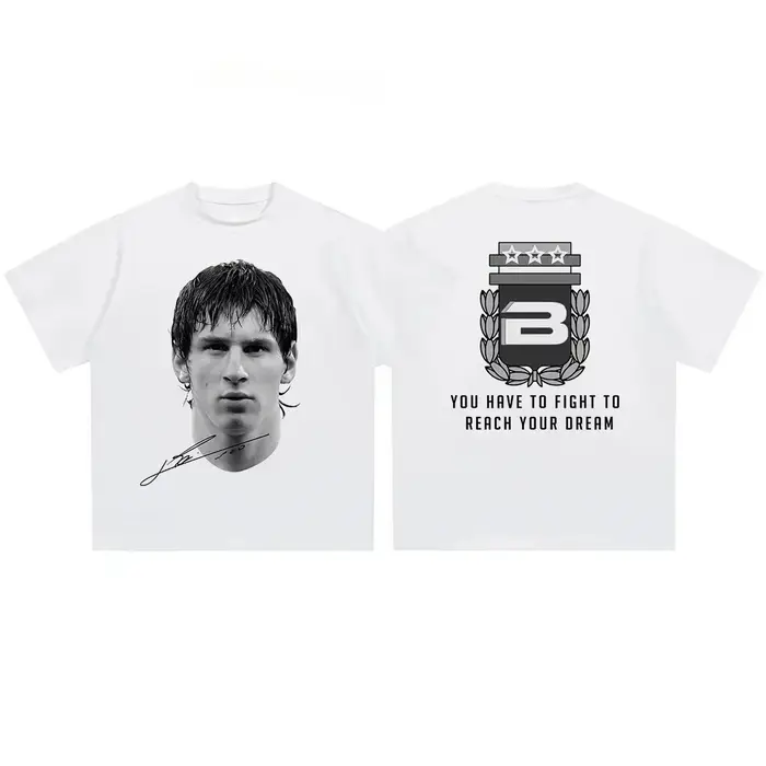 T-shirt imprimé avec les portraits des superstars du football Cristiano Ronaldo