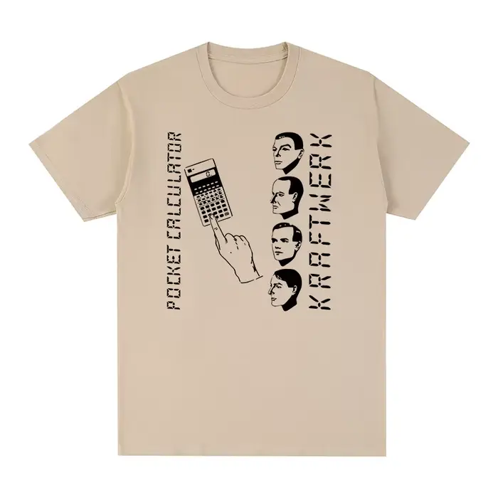 Kraftwerk Vintage T-shirt électronique Krautrock coton hommes