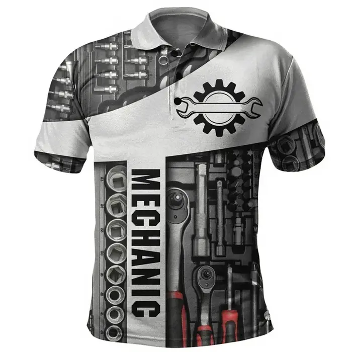 Polo mécanique imprimé 3D pour hommes