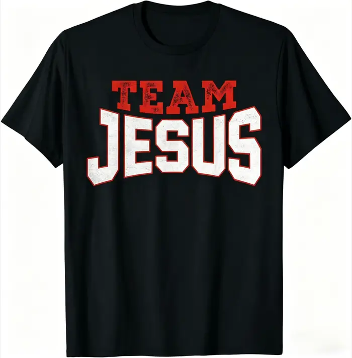 T-shirt drôle équipe Jésus foi chrétienne prière Dieu religieux