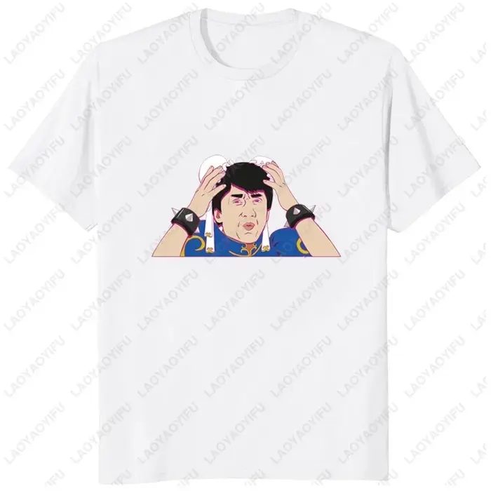 T-shirt drôle Jackie Chan imprimé GérTShirt Humorous Graphic World Smile Star