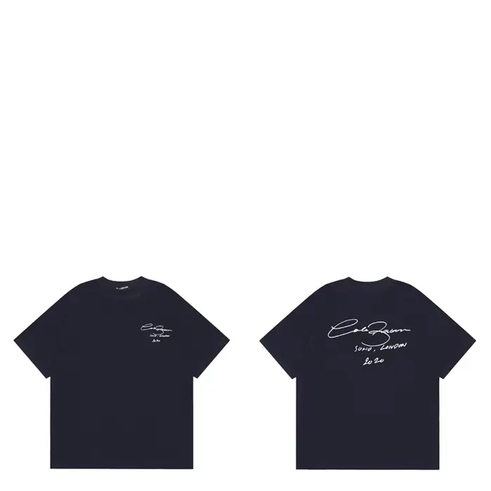 T-shirt unisexe d'été High Street CB, coupe ample, manches courtes, col rond simple, broderie du log