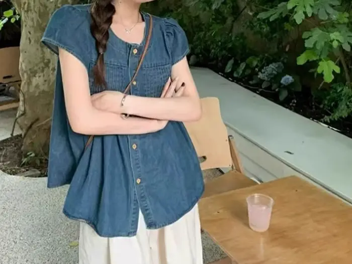 Chemise en jean pour femme