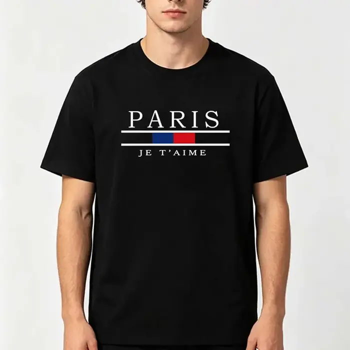 T-shirts imprimés graphiques Paris pour hommes – Nouveauté été
