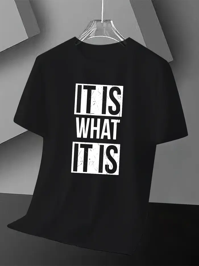 T-shirt humoristique « IT IS WHAT IT IS » pour hommes et femmes, nouveauté d'été, coupe oversize, st