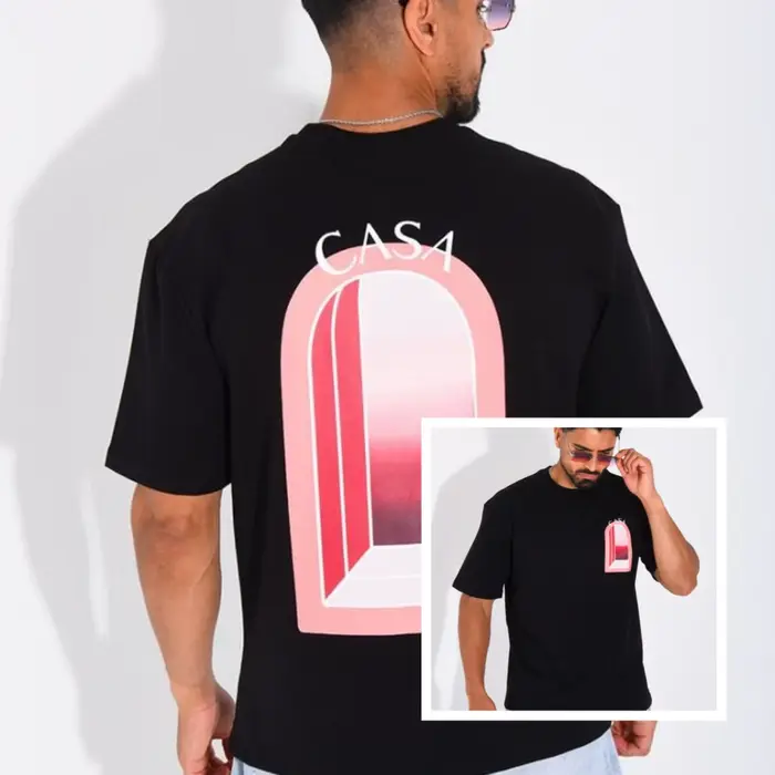 T-shirt Famille Imprimé Casablanca Fantasy Gate Tendance 2026 – Homme et Femme – Qualité Supérieure