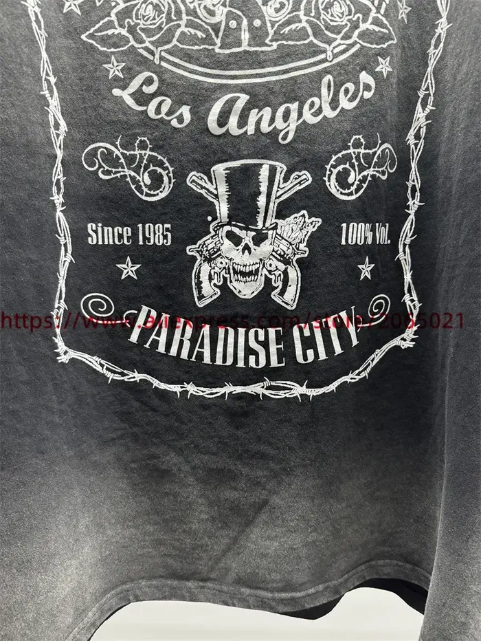 Vintage SAINT Guns N Roses lavé T-Shirts haute qualité sol sale Spray porté à la main débardeur t-shirt hauts