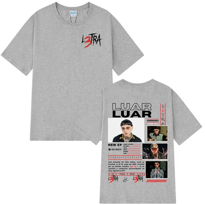 Rappeur Lune La L 2025 Album L3TRA T-shirts hommes femmes Hip Hop mode manches courtes