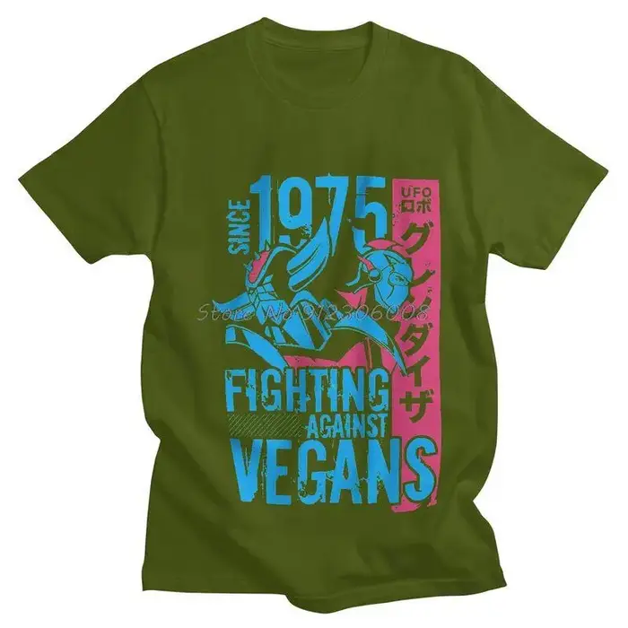 Grendizer Vegan T-shirt foncé hommes graphique