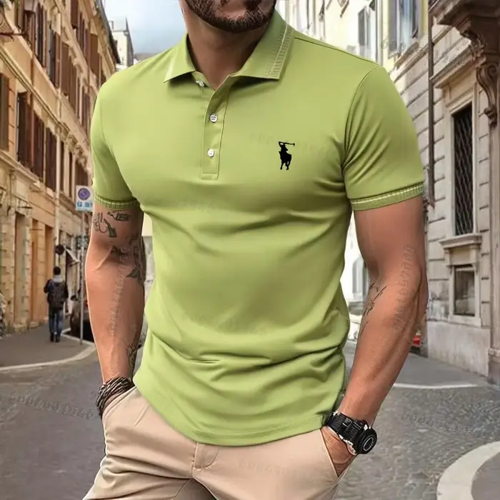 Polo décontracté pour homme - Haut polyvalent, tendance, de haute qualité, confortable, respirant, doux pour la peau, coupe ample