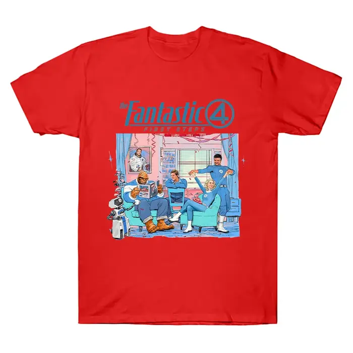 The Fantastic Four First Steps 2025 Movie T-shirt Men Women Cotton Tee Street Hip Hop Vintage Oversized Short Sleeve O-Neck Tops
