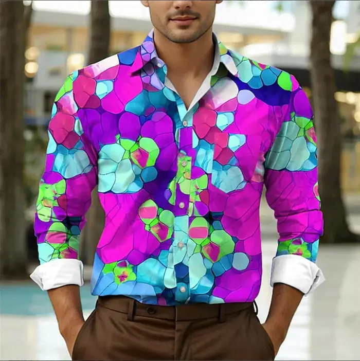 Chemise à manches longues pour hommes