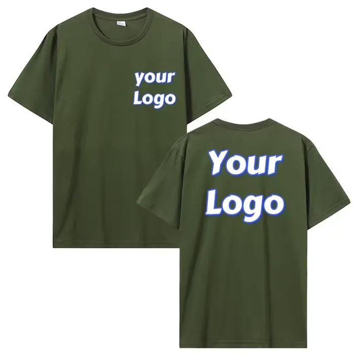 T-shirt personnalisé imprimé pour hommes et femmes, hauts en coton sur mesure, tee-shirts DIY avec v