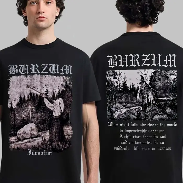 Burzum band hommes 100% coton chemise Y2k Vintage métal bande été t-shirts hiphop style mode hawaïenne luxe femme t-shirt