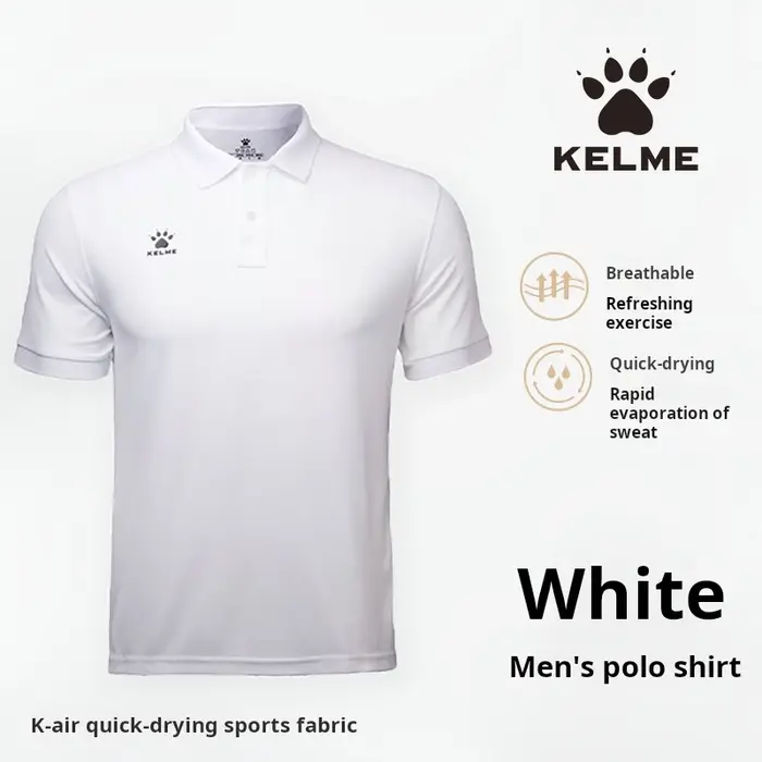 Kelme Polo hommes été séchage rapide à manches courtes T-shirt Club formation Football uniformes chemise de Culture personnalisé