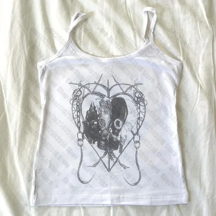 Hauts esthétiques pour femmes, vêtements Grunge Y2k, haut Vintage, Corset, débardeurs et Camis Shouj