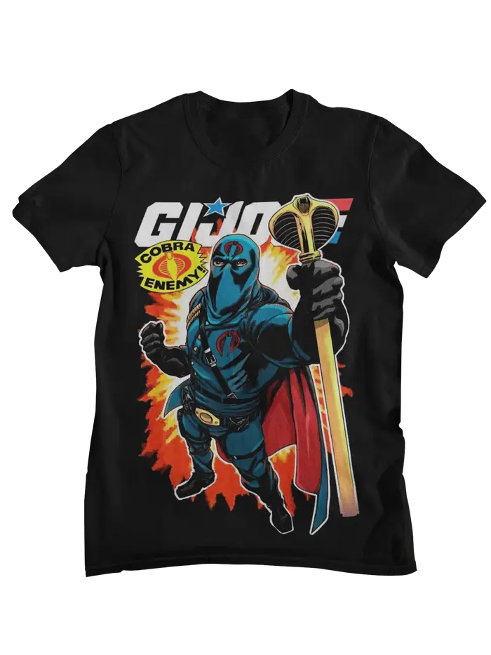 T-shirt imprimé avec personnage de dessin animé rétro G. I. Joe A Real American Hero