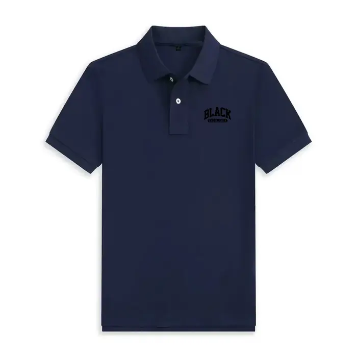 Polo à manches courtes pour hommes, noir, motif imprimé, haut de gamme, confortable, respirant, pour