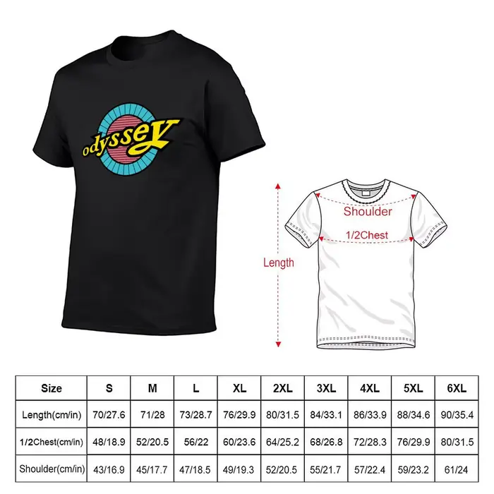 T-shirt Odyssey BMX bleu et jaune pour hommes