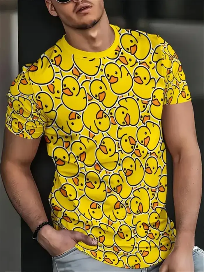 T-shirt vert à motif Chevron montagne pour homme