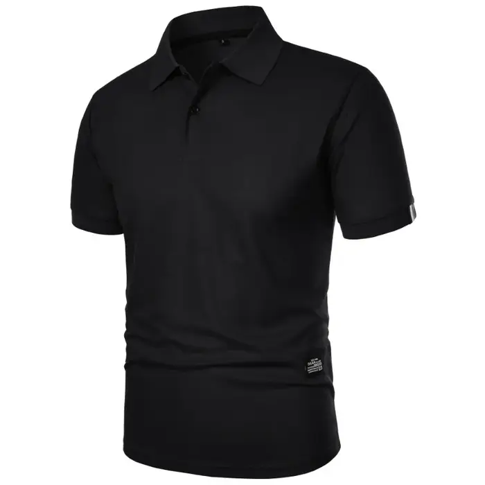 Polo de couleur unie pour hommes, t-shirt à manches courtes avec boutons, revers léger, Streetwear, 