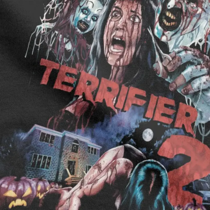 Années 80 vintage Terrifier 2 100% coton loisirs T-Shirt films d'horreur film slasher