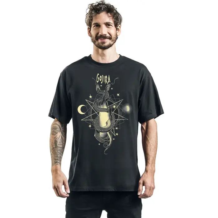 T-shirt en coton graphique Gojira unisexe