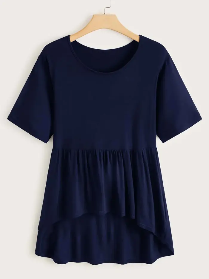 T-shirt manches courtes pour femmes, décontracté, taille élastique, grande taille, 4XL 5XL 6XL, 7XL 8XL
