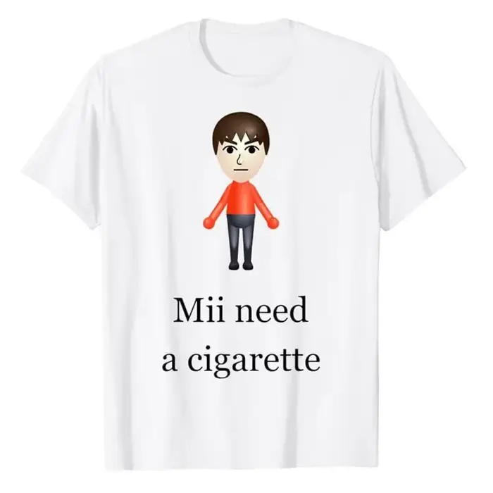 T-shirt 'Need A Cigarette' humoristique et original, à manches courtes, avec motif 'Barbershop Quart