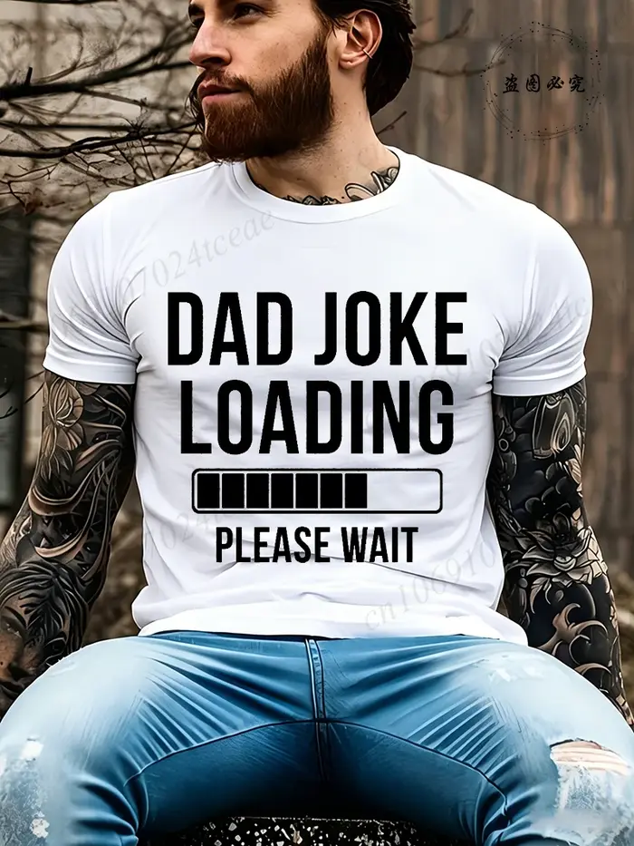 T-shirts imprimés « Dad Joke Loading »