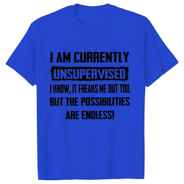T-shirts drôles pour hommes je suis actuellement non supervisé T-shirt hilarant drôle disant cadeau pour lui