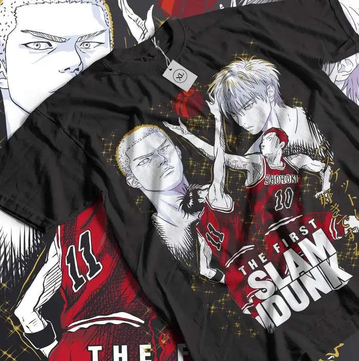 T-shirt Slam Dunk Art Team, Basketball, Anime dehors, Manga Shirt, Toutes tailles