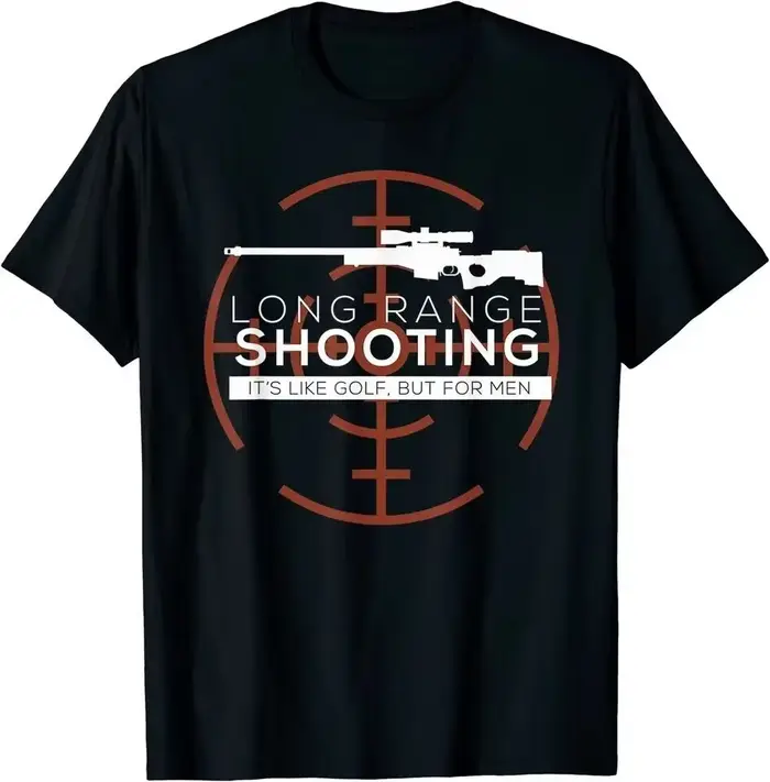 Tiroir à longue portée Vintage Marksman Shooter Gun passionné T-Shirt noir