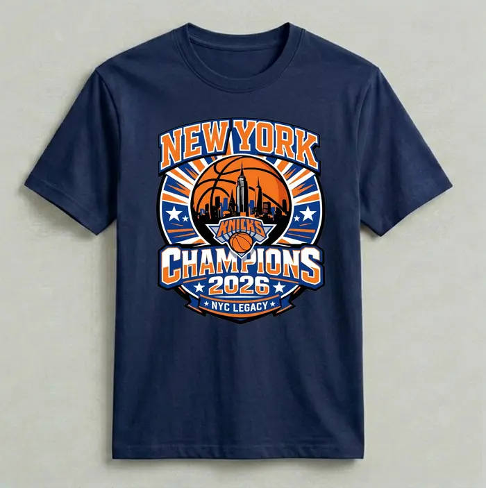 T-shirt Coton Rétro New York Basketball Champions 2026 – Style Y2K Unisexe Streetwear d'Été