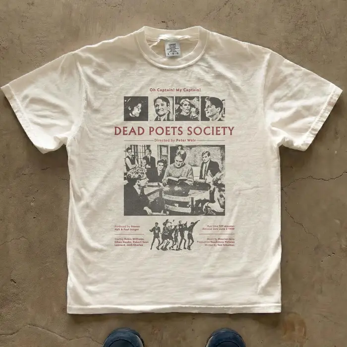 T-shirt du club des poètes morts |   T-shirt graphique avec affiche de film