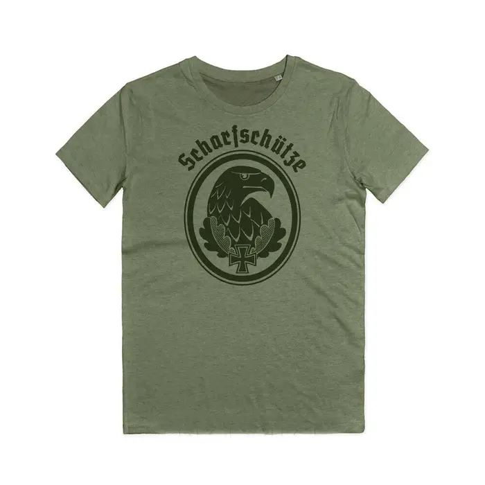 T-shirt avec badge de Sniper de Scharfschuetzen Marksman. T-shirt d'été en coton à manches courtes e