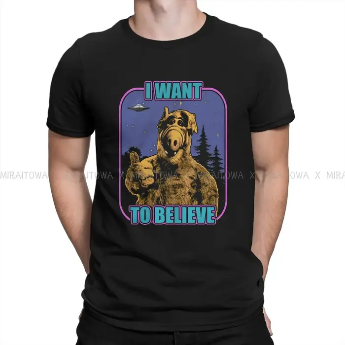 ALF la série animée t-shirt créatif pour hommes je veux croire