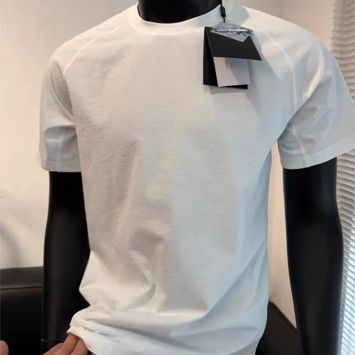 T-shirt de sport simple à séchage rapide pour homme, été, couleur unie, course à pied, entraînement, fitness, manches courtes, absorbant la transpiration, vêtements de cyclisme