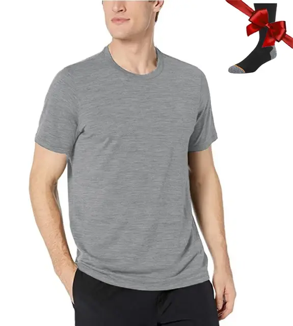 100% laine mérinos super fine t-shirt hommes couche de base chemise laine mérinos évacuant respirant