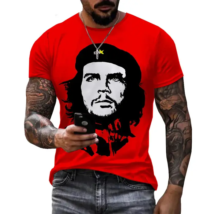 T-shirt graphique 3D Che Guevara pour homme