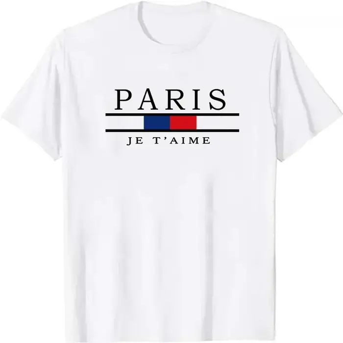 T-shirts imprimés graphiques Paris pour hommes – Nouveauté été
