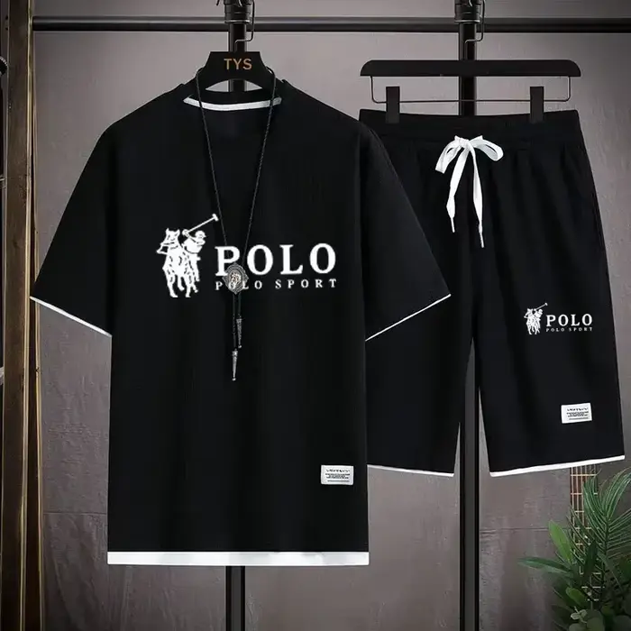 Ensemble chemise à manches courtes et short de sport pour homme - Tenue