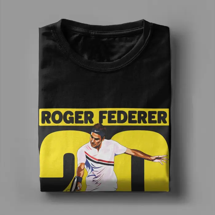 T-shirt surdimensionné RF Roger Federer, 100% coton, T-shirt populaire pour hommes, plage, motif rétro Y2K, manches courtes