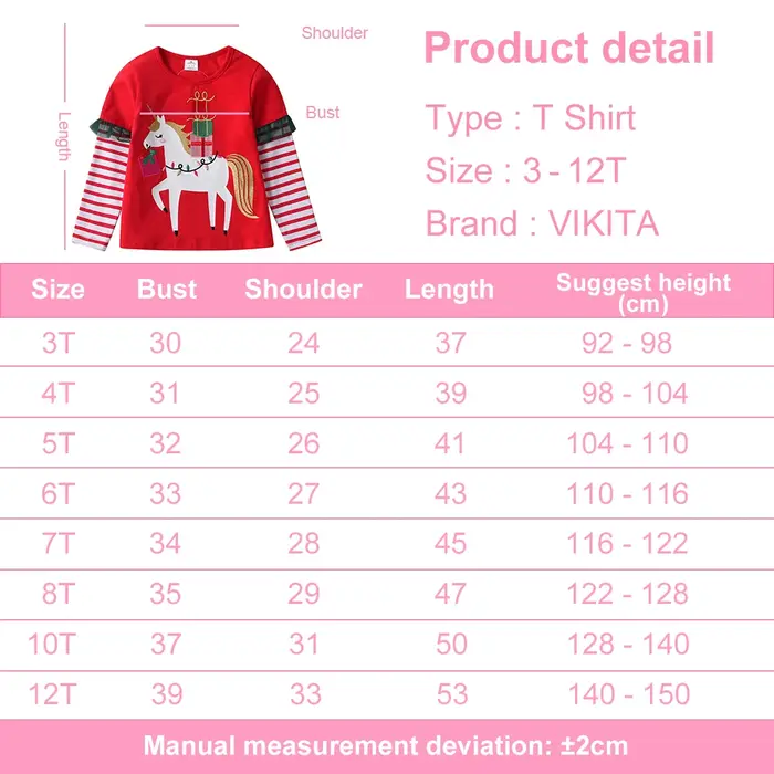 T-shirt Rayé à Manches sulfen Coton pour Fille