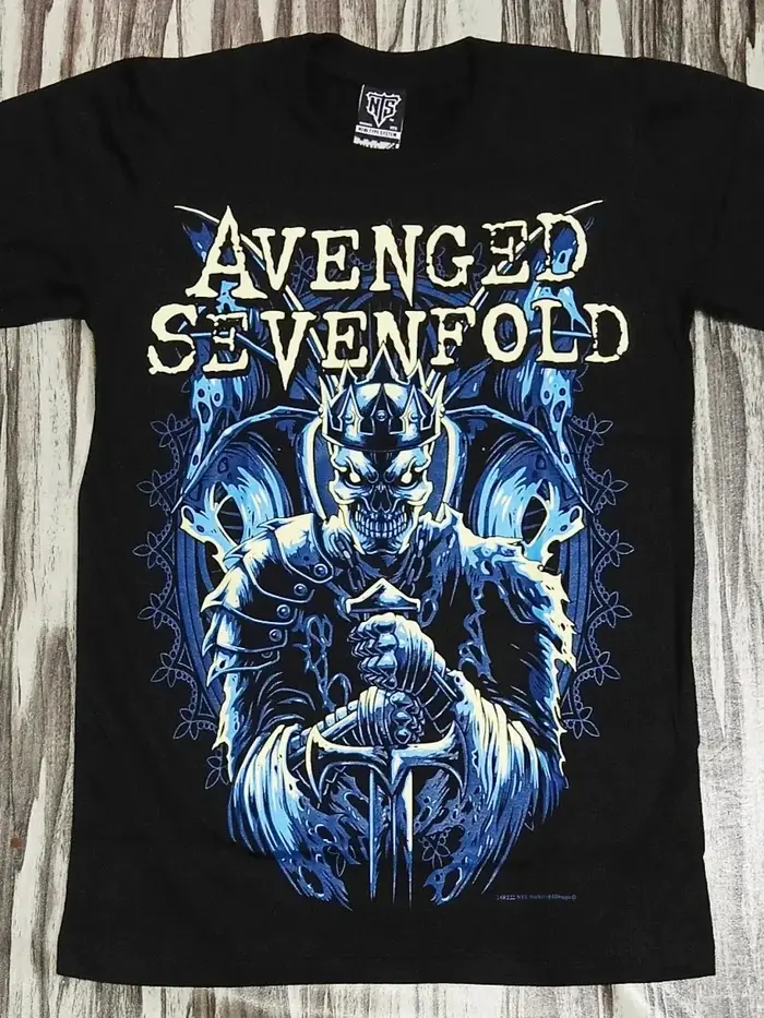 T-shirt à imprimé graphique Alternative Metal Band Avenged Sevenfold A7X