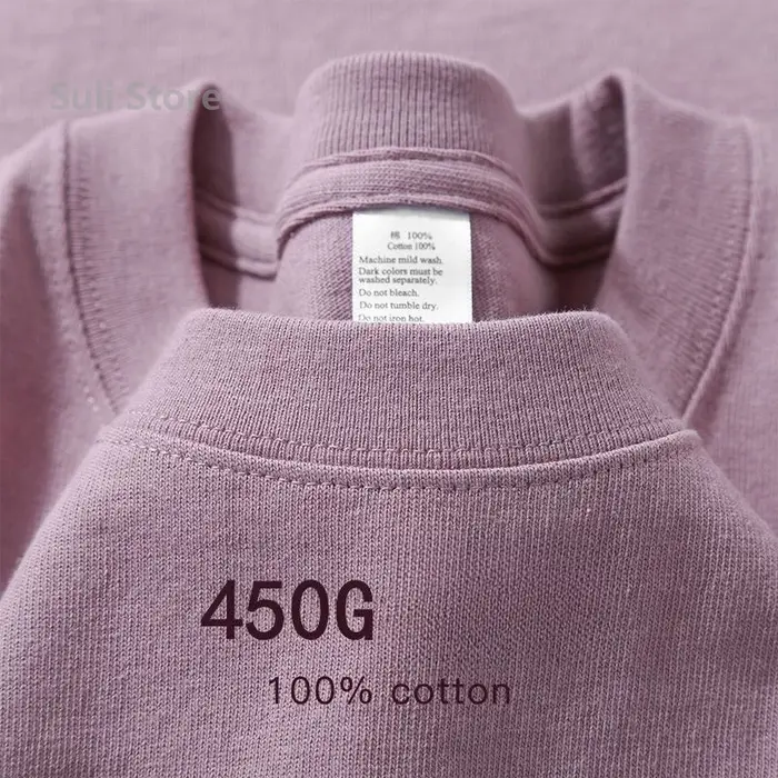 100% coton T-shirts unisexe 450G haute qualité blanc