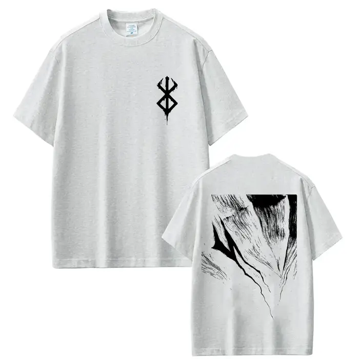 T-shirts Anime Berserk Guts Noir